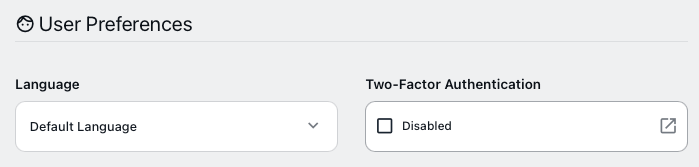 Where to find the Two-Factor Authentication section in Account Settings