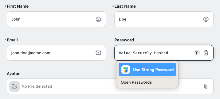 Where to find the Password section in Account Settings