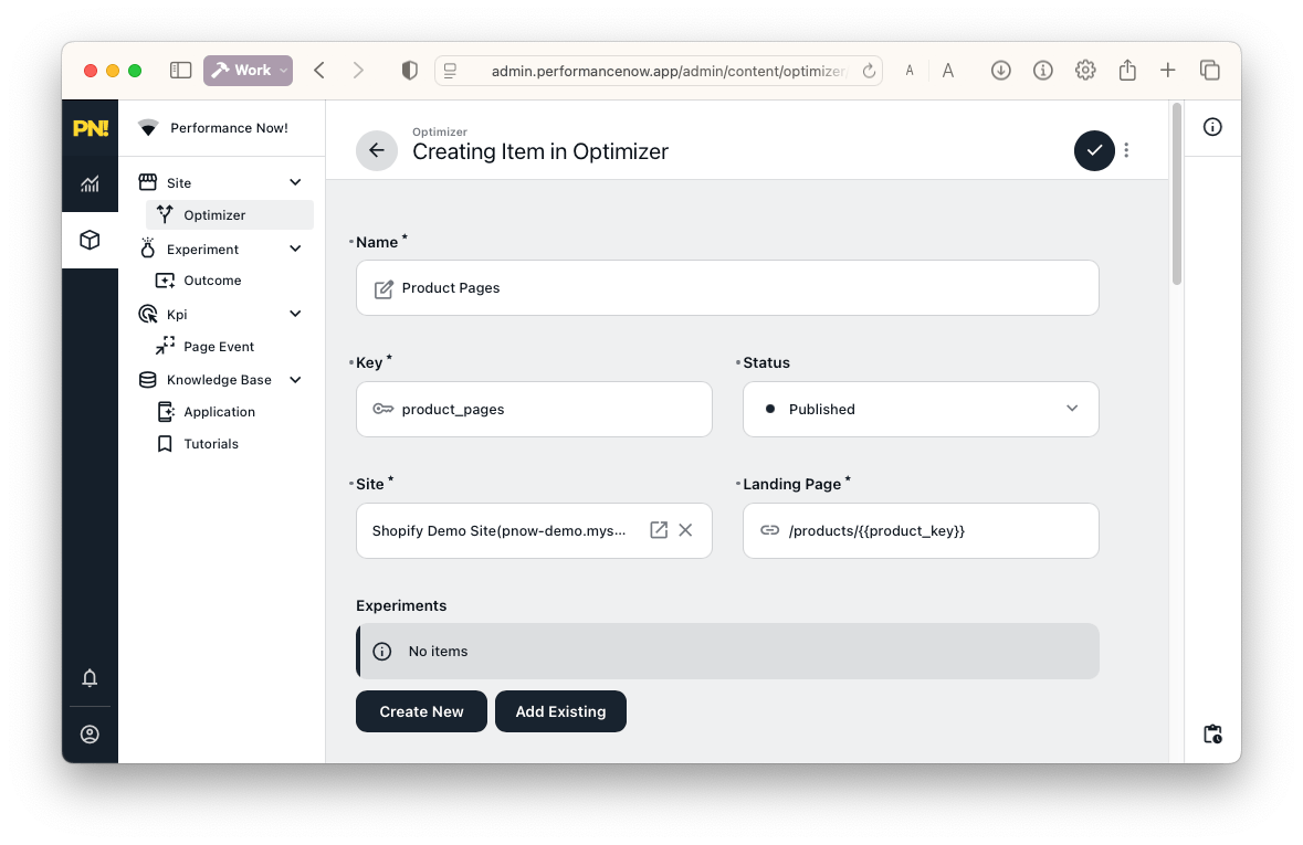Create optimizer