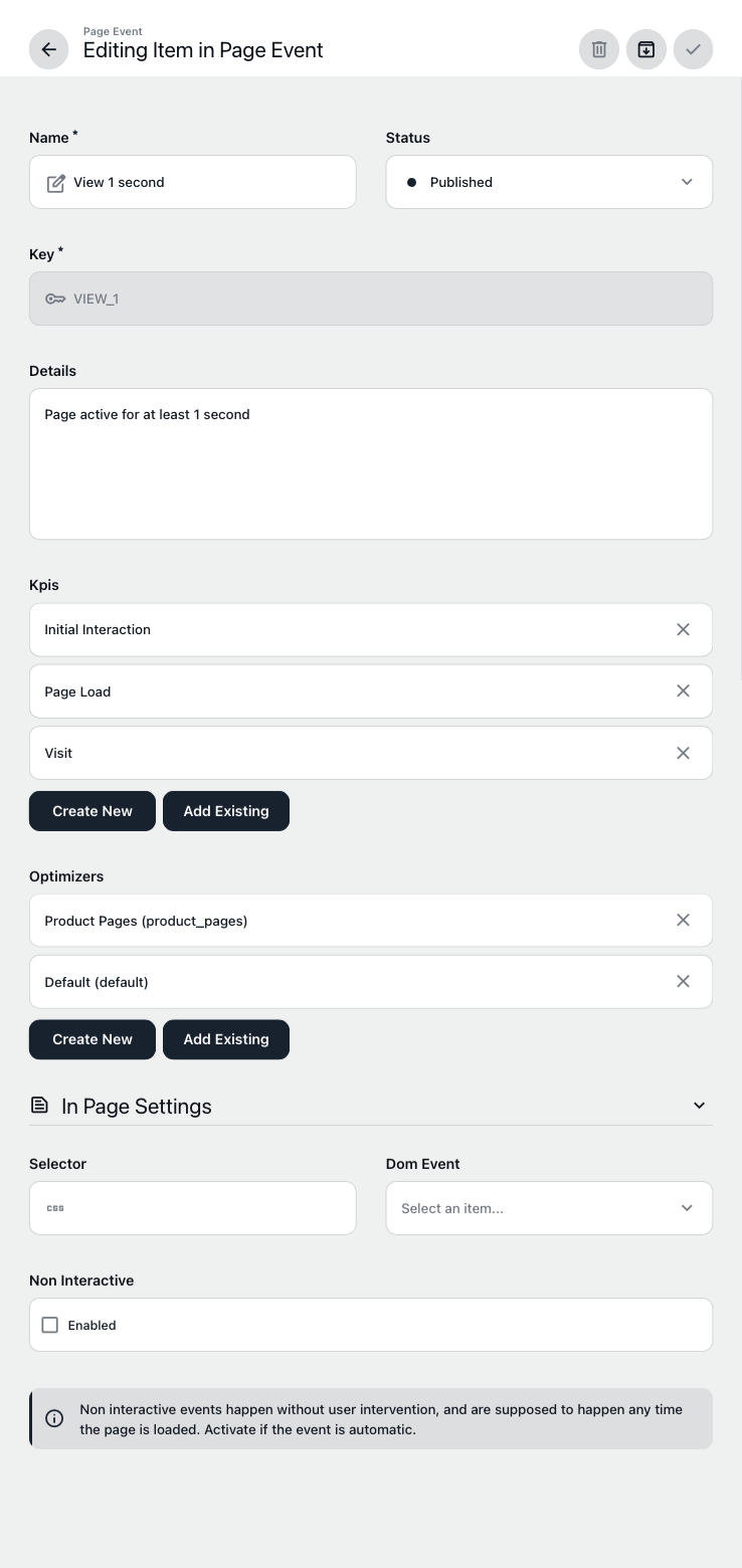 Page Event Overview