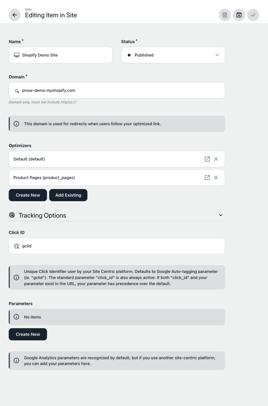 Admin Site Overview