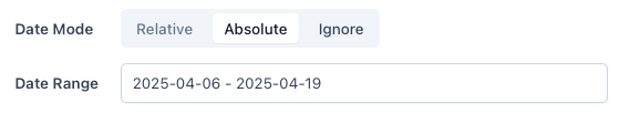 Absolute date mode