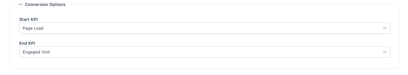 Reports Advanced Tab Conversion Options