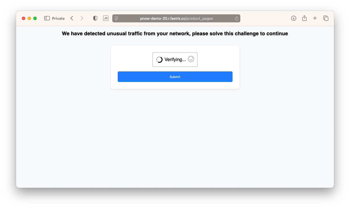 Captcha page